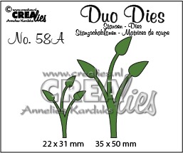 CLDD58A Duo Dies no. 58A, Leaves 12 mirror image