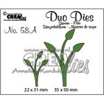 CLDD58A Duo Dies no. 58A, Leaves 12 mirror image