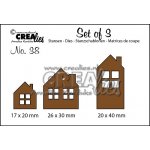 CLSET38 Set of 3 dies no. 38, Houses