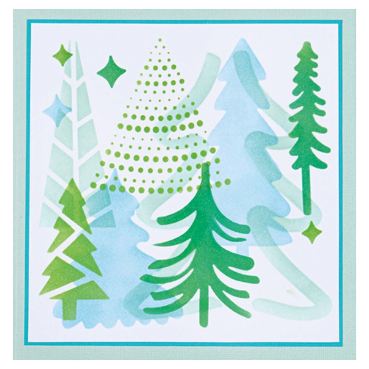 665932 Sizzix Layered Stencils 4PK - Doodle Trees