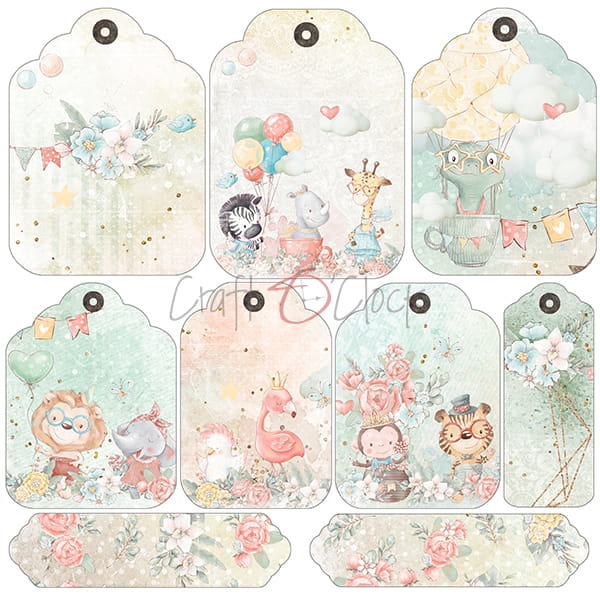 CC-C50-SFS-08 SAFARI FRIENDS papers 15,25X15,25CM