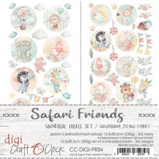 CC-DIGI-PR34 ZESTAW ETYKIET - 34 - SAFARI FRIENDS