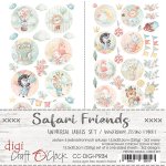 CC-DIGI-PR34 ZESTAW ETYKIET - 34 - SAFARI FRIENDS