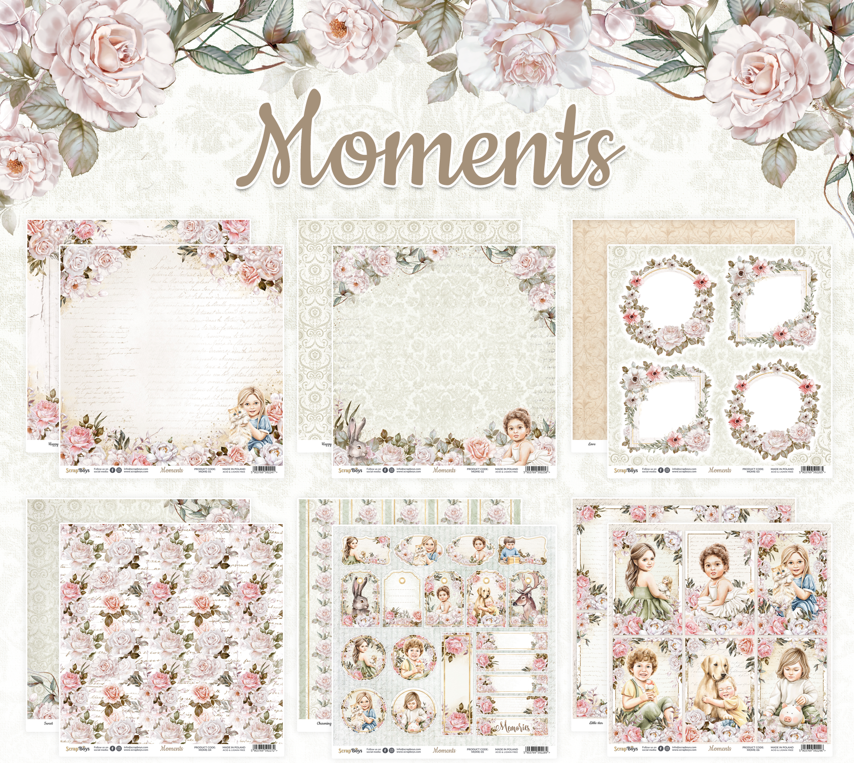 MOME-08 30,5x30,5 cm Scrap Boys - Moments