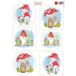 VK9598 A4 one side paper -Marianne Design - GNOMES MUSHROOMS