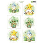 VK9599 A4 one side paper -Marianne Design - GNOMES GARDEN