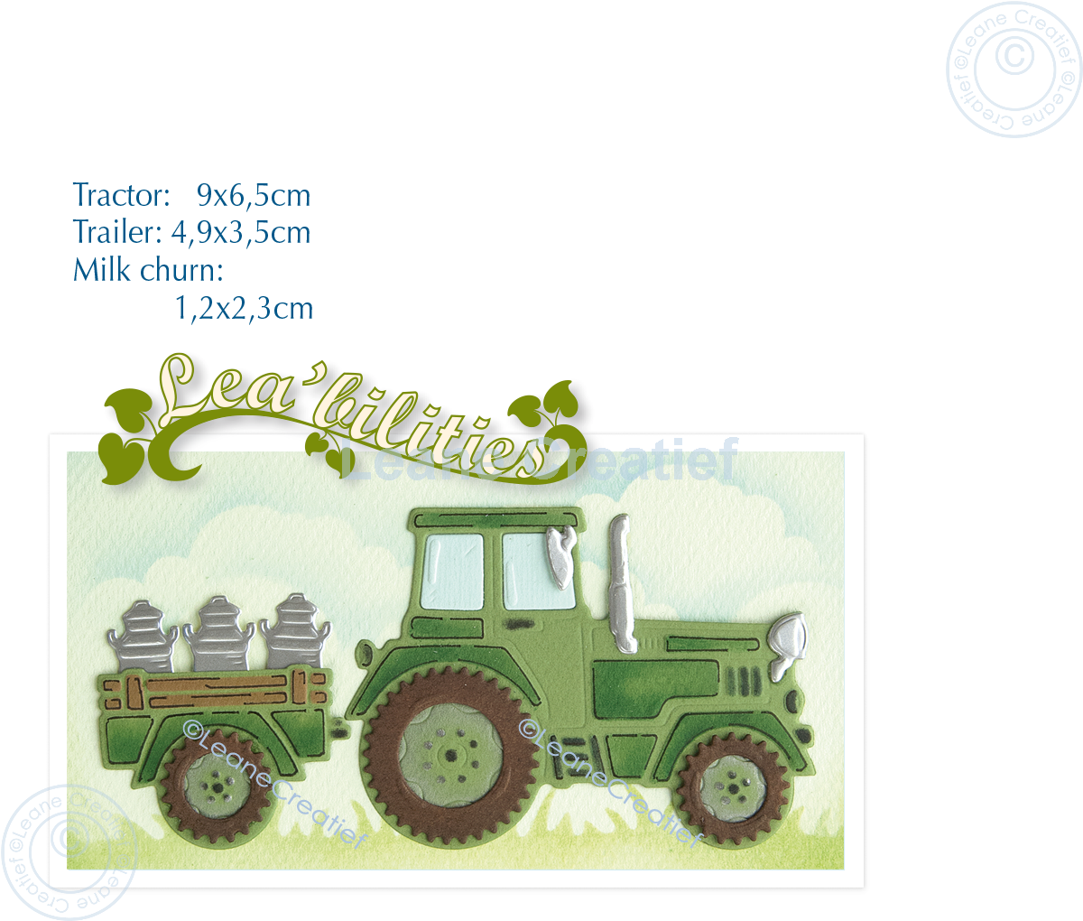 45.8368 Metal Die Leane Creatief - Tractor, cut & embossing die