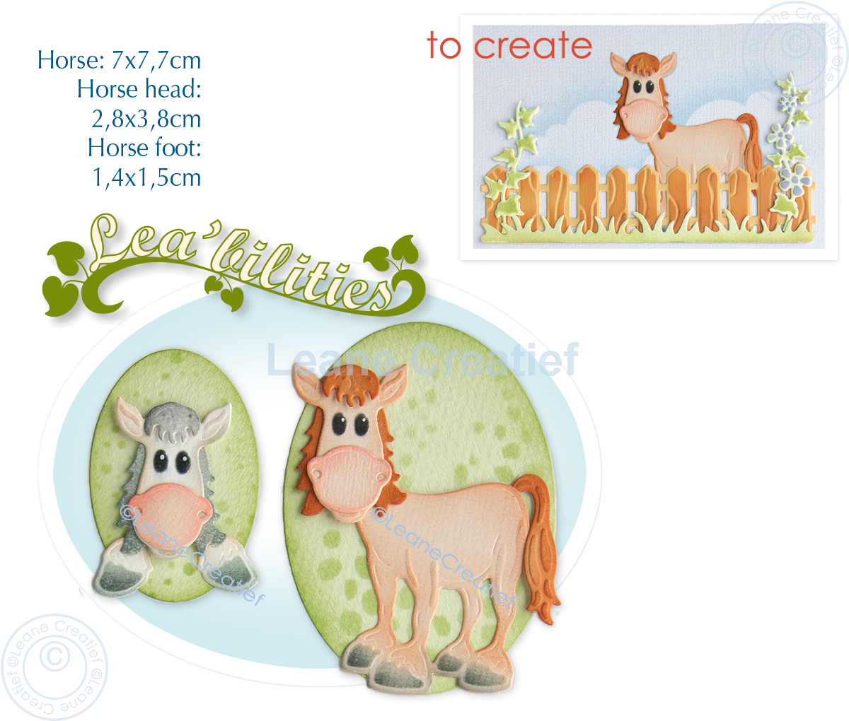 45.8399 Metal Die Leane Creatief - Horse
