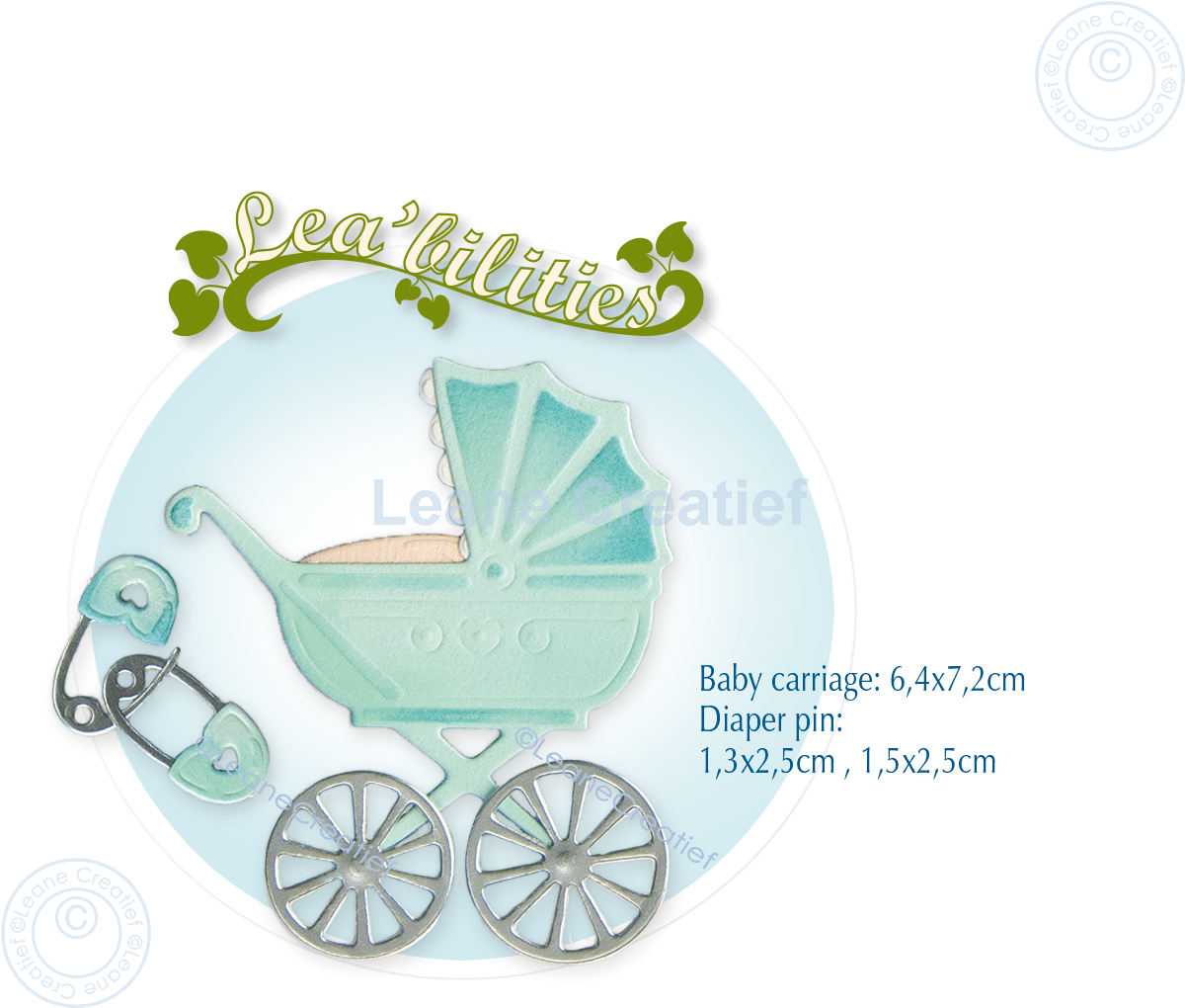45.8443 Metal Die Leane Creatief - Baby carriage