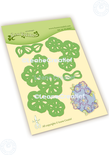 45.8467 Metal Die Leane Creatief - Ornaments with Blossoms