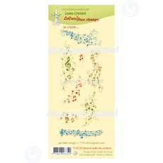 55.8320 Leane Creatief Acrylic Stamp - combi clear stamp Musical notes decorations