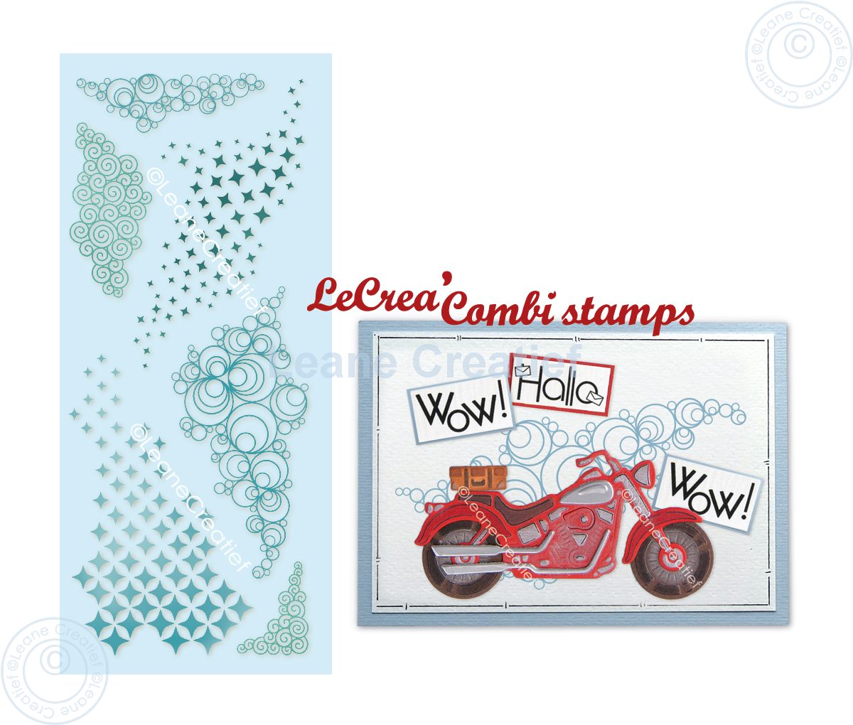 55.8337 Leane Creatief Acrylic Stamp - combi clear stamp Structures 6