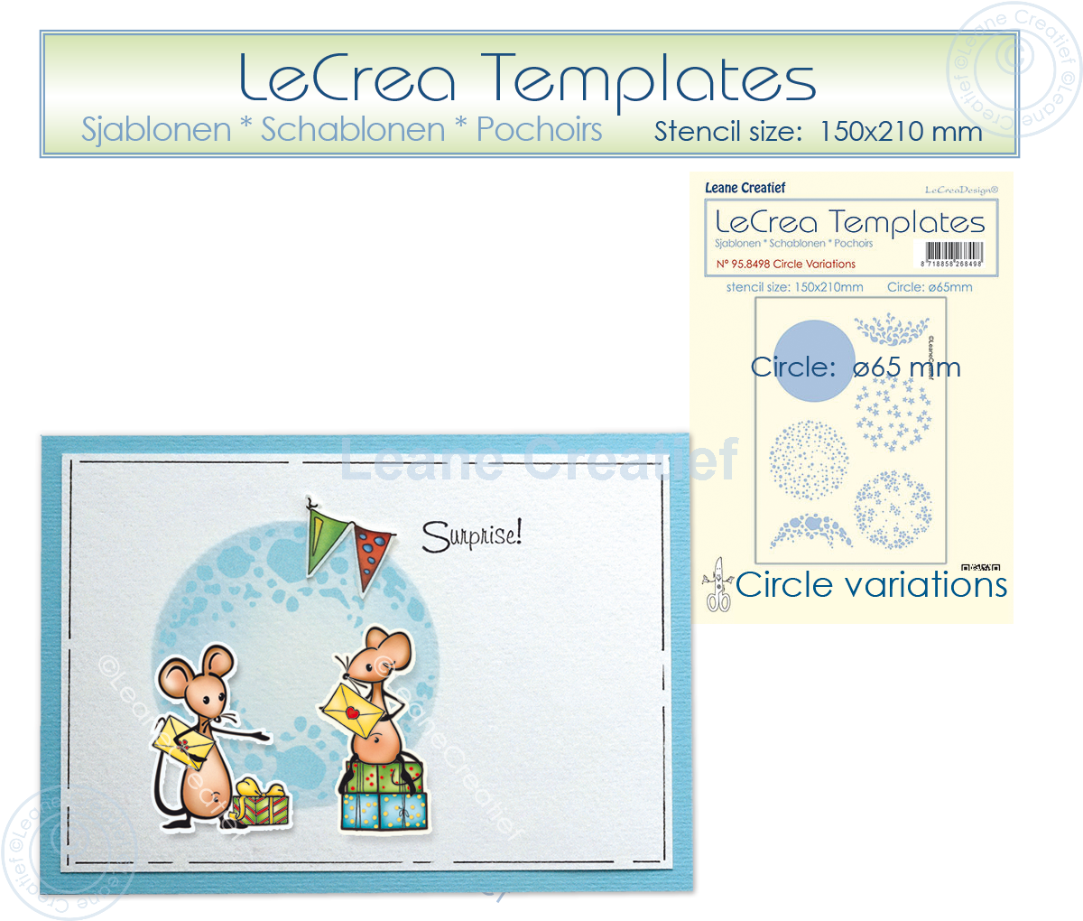 95.8498 Mask - Leane Creatief - Stencil Cicle variations