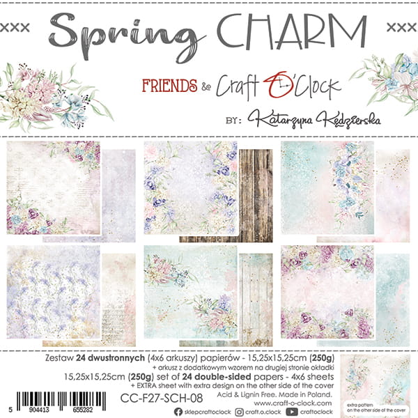 CC-F27-SCH-08 SPRING CHARM papers 15,25X15,25CM