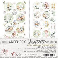 CC-DIGI-PR37 ZESTAW ETYKIET - 37 - GREENERY INVITATION