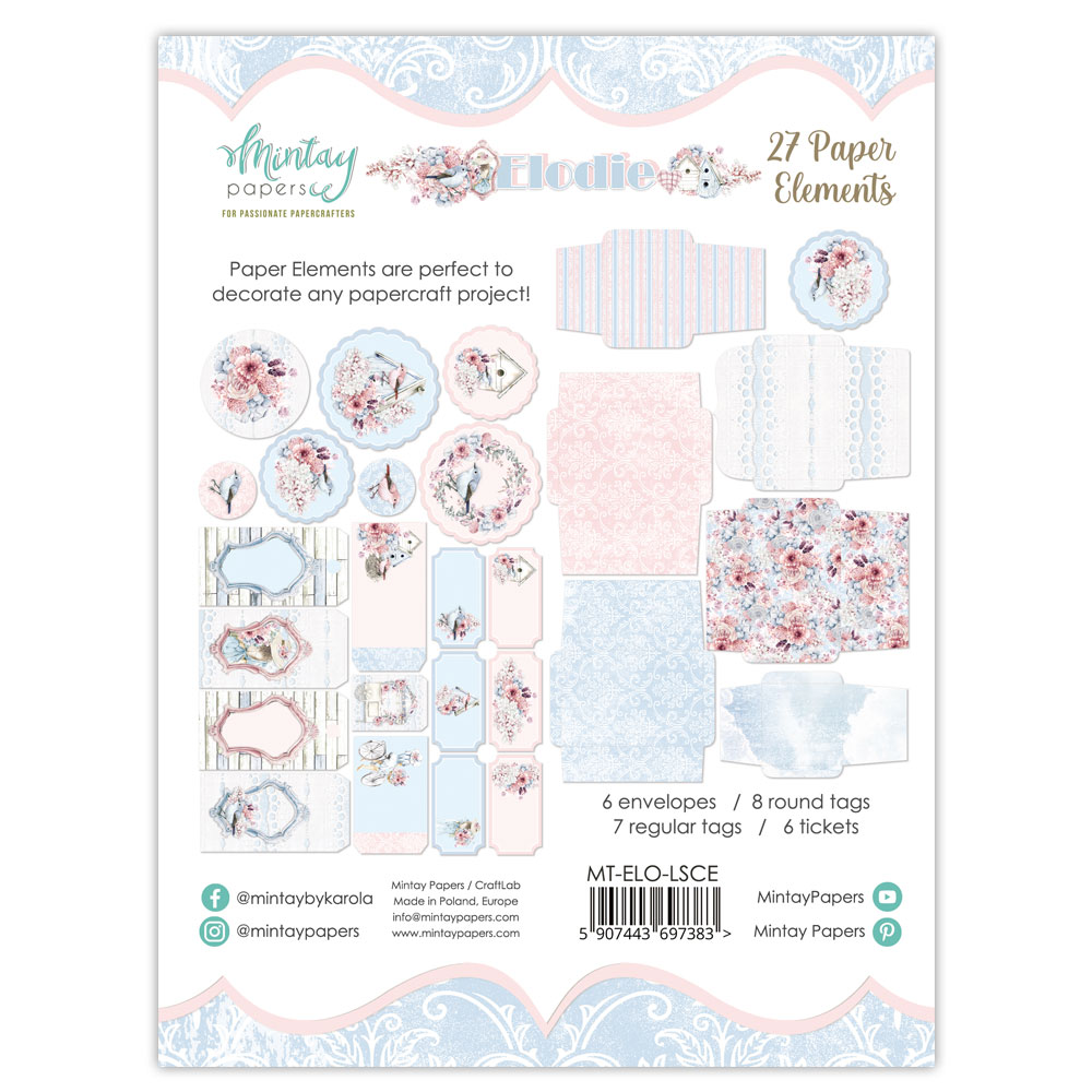 MT-ELO-LSCE Elodie - Paper Envelopes and Tags - MINTAY MINTAY - die cuts