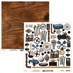 MT-GAG-09 Garage MINTAY PAPER - double-sided paper with elements 30.5x30.5cm