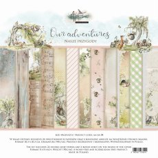 AA-OA-08 Our Adventures- 8x8''  - A SET OF PAPERS 20,3x20,3cm