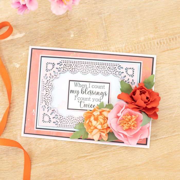 S-SIWF-MD-TEFR Sara Signature Say It With Flowers Die - Timeless Elegance Frame