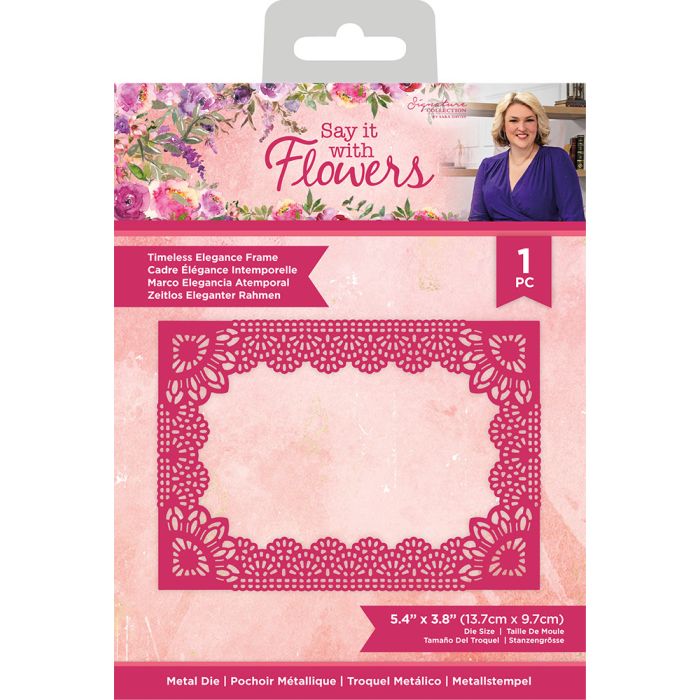 S-SIWF-MD-TEFR Sara Signature Say It With Flowers Die - Timeless Elegance Frame