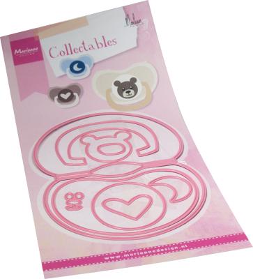 COL1522 Metal Die Marianne Design - Collectables - Bagtopper Pacifier by Marleen