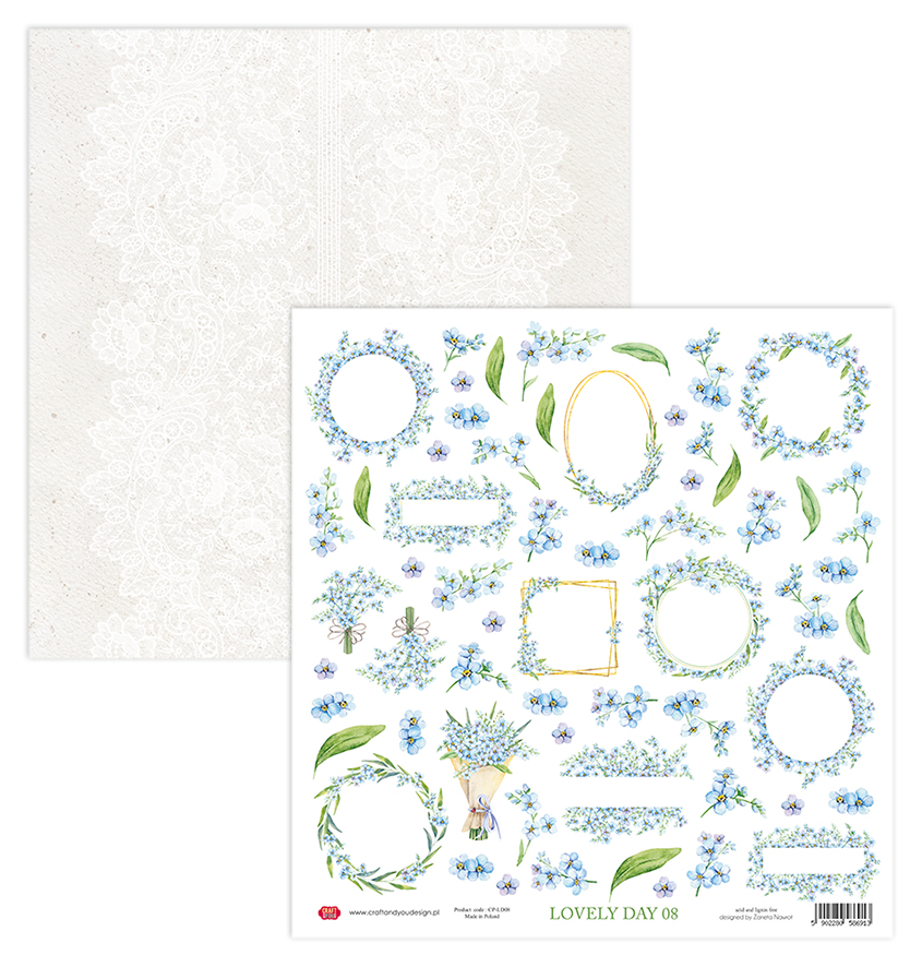 CP-LD08 Elements for self-cutting out Craft & You Design 30.5x30.5 Lovely Day 08