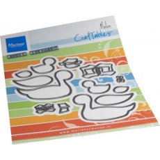 CR1619 Metal Die Marianne Design - Craftable - Ducks by Marleen