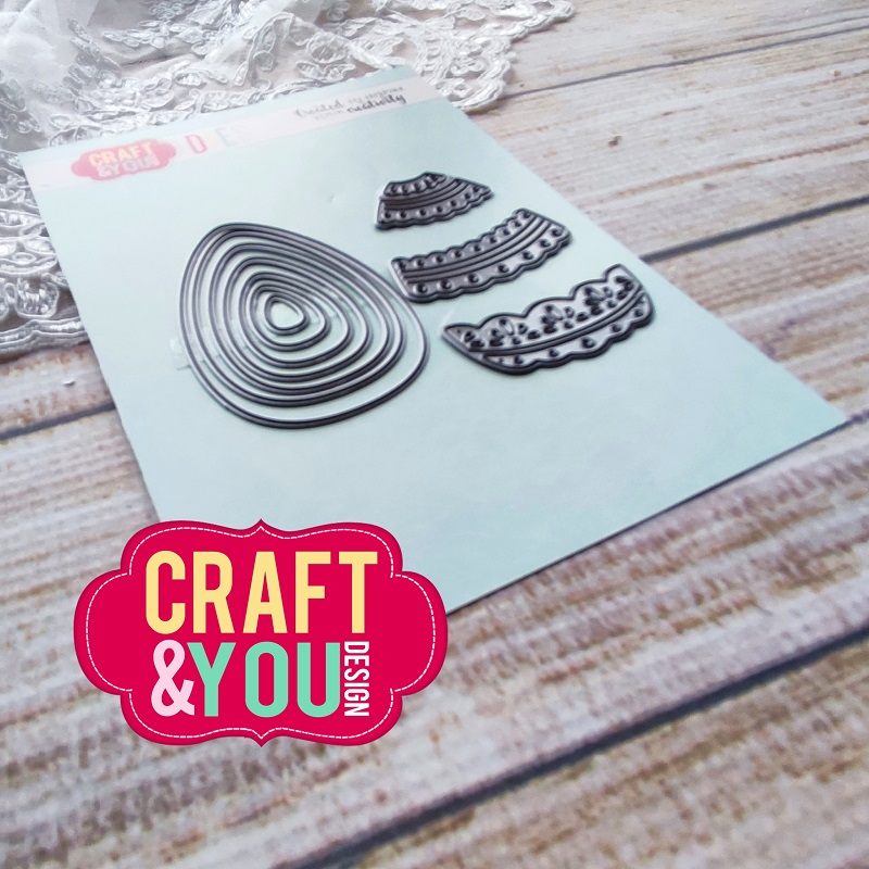 CW216 Cutting Die - Lace Easter Eggs