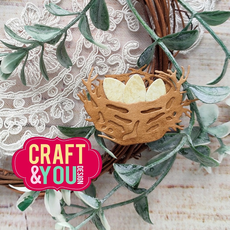 CW221 Cutting Die - Craft&You Design - Nest with eggs