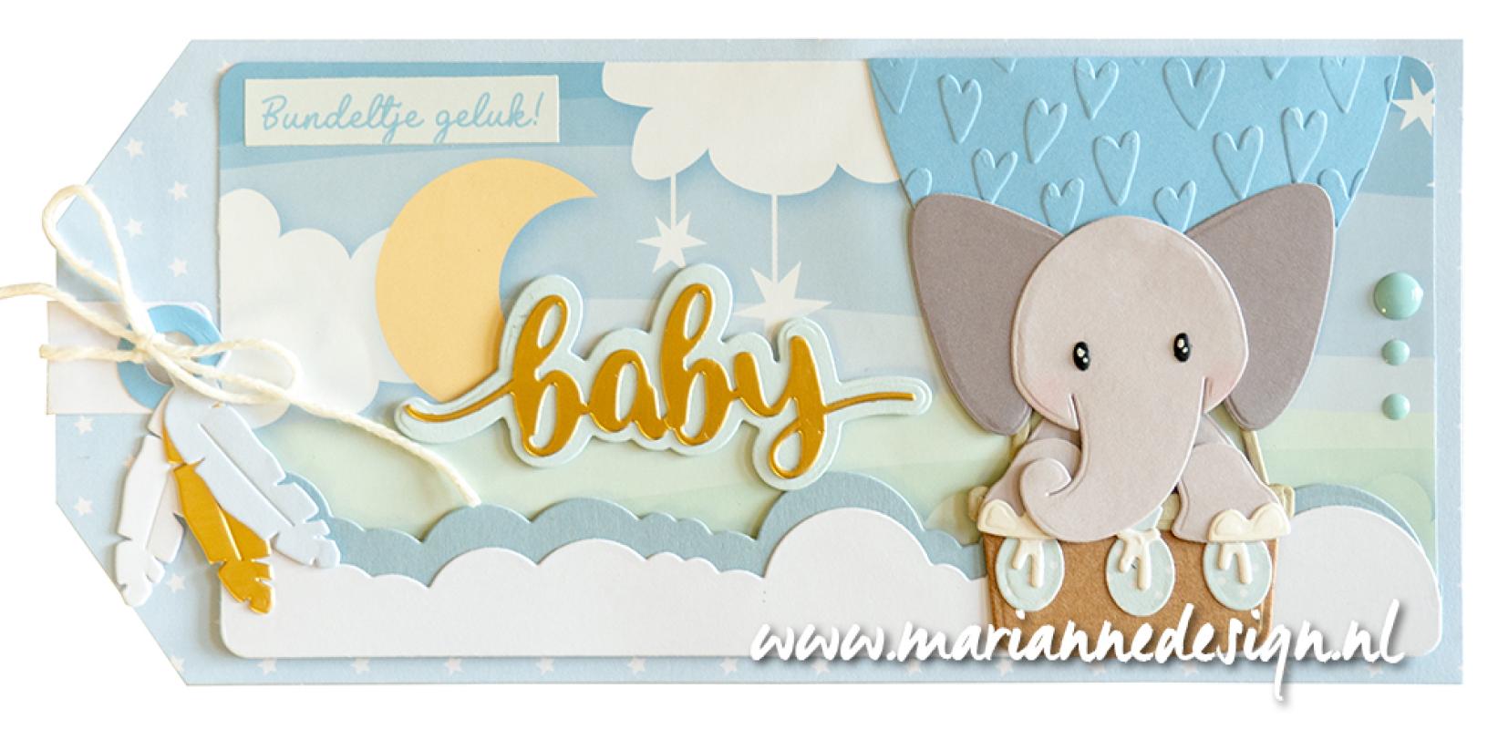 COL1521 Metal Die Marianne Design - Collectable - Eline's Baby elephant