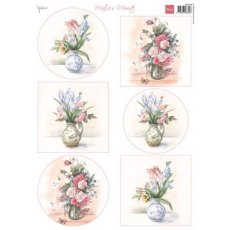 MB0206  A4 one side paper - Marianne Design - Mattie's Mooiste - Vases