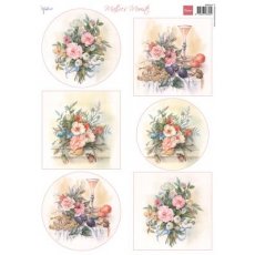 MB0207  A4 one side paper - Marianne Design - MATTIE'S MOOISTE SPRING BOUQUETS