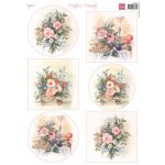 MB0207 A4 one side paper - Marianne Design - MATTIE'S MOOISTE SPRING BOUQUETS