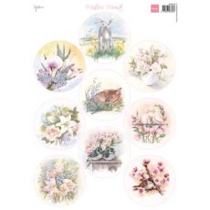 MB0208  A4 one side paper - Marianne Design - Mattie's Circles - Spring