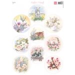 MB0208 A4 one side paper - Marianne Design - Mattie's Circles - Spring