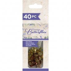 S-VBUT-BRADS Sara Signature Vintage Butterflies - Resin Brads (40PC)