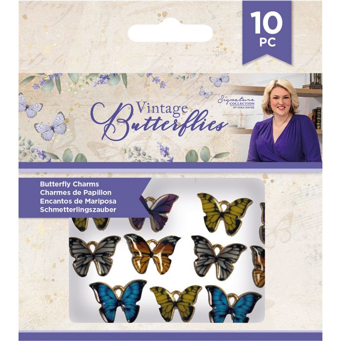 S-VBUT-BUTCH Sara Signature Vintage Butterflies - Butterfly Charms (10PC)