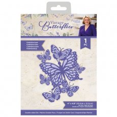 S-VBUT-MD-KALEI  Sara Signature Vintage Butterflies Metal Die - Kaleidoscope