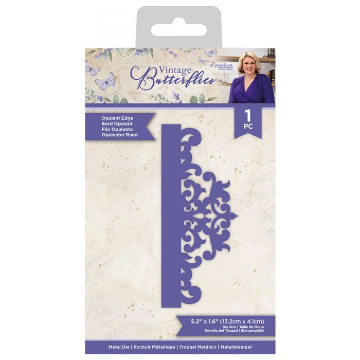 S-VBUT-MD-OPEDG Sara Signature Vintage Butterflies Metal Die - Opulent Edge