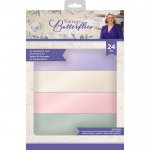 S-VBUT-PEARL-UK Sara Signature Vintage Butterflies - A4 Luxury Pearlescent Card Pack