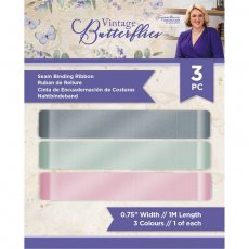 S-VBUT-SBRIB Sara Signature Vintage Butterflies - Seam Binding Ribbon