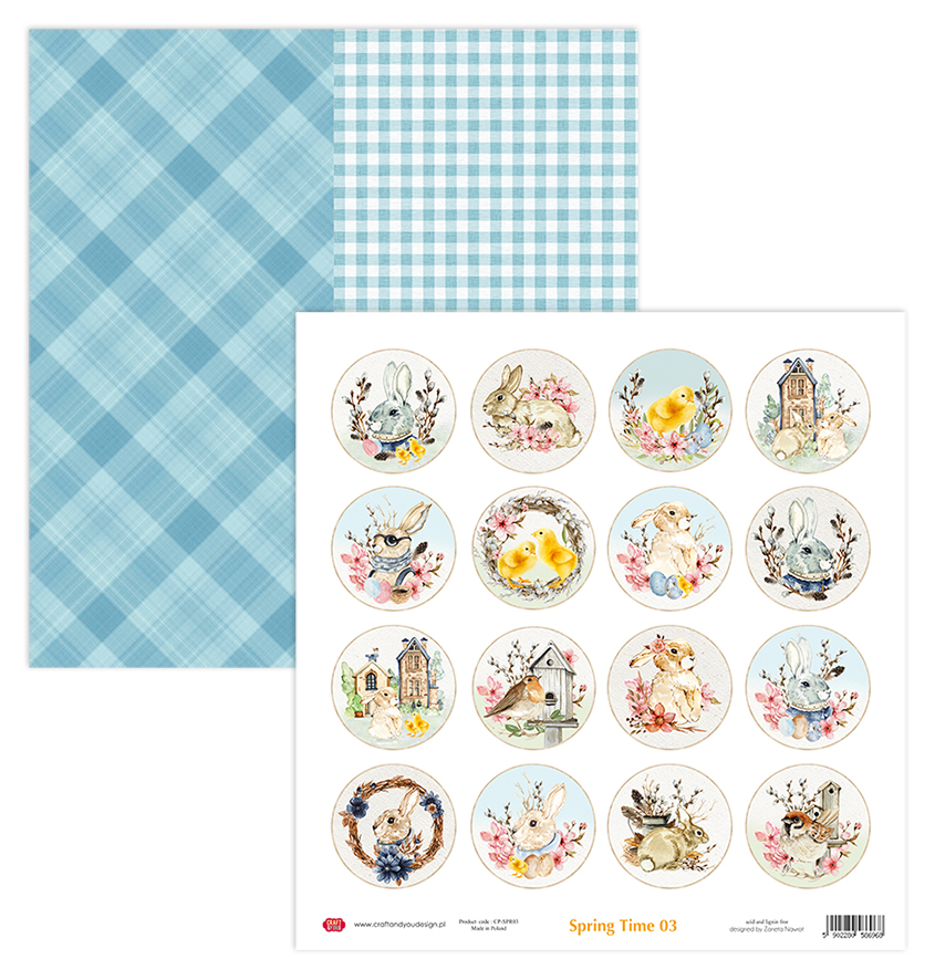 CP-SPR03 One-sided paper-elements-Craft & You Design 30.5x30.5 Spring Time 03