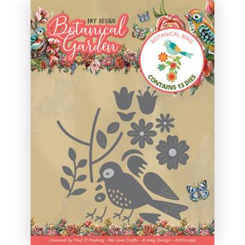 ADD10296 Amy Design Dies "Botanical Bird"