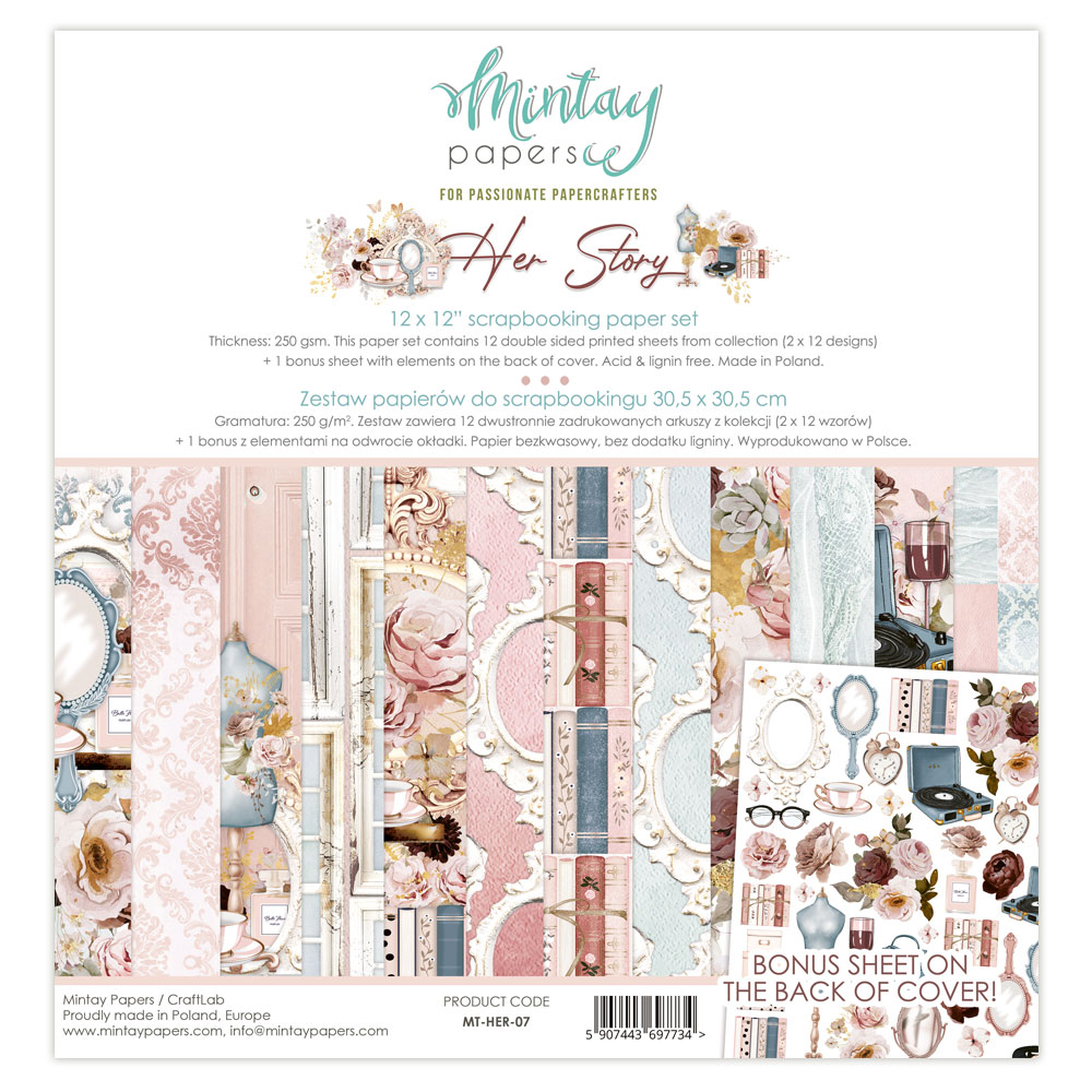MT-HER-07 Her Story - paper set 30.5x30.5cm