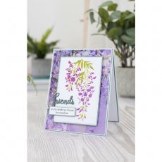 NG-WC-EF5-WWHIS  Natures Garden Wisteria Collection Embossing Folder and Stencil - Wisteria Whisper