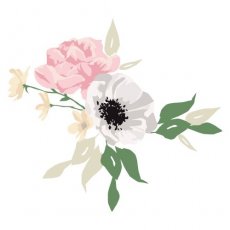 665835  Sizzix - Layered Clear Stamps Set Watercolor Bouquet by Oliva Rose
