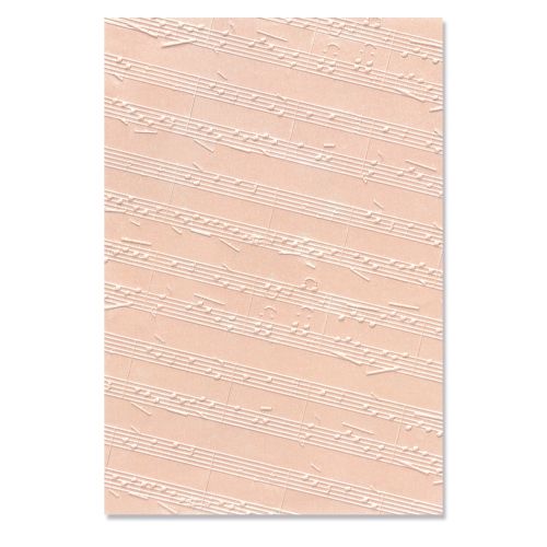 666212 Sizzix 3-D Textured Impressions Embossing Folder - Musical Notes by Kath Breen