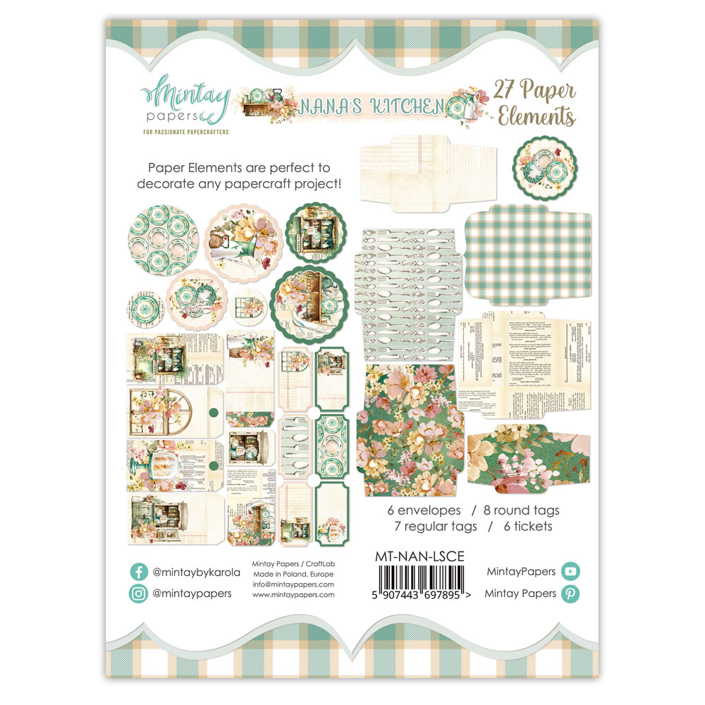 MT-NAN-LSCE - Nana's Kitchen - Paper Envelopes and Tags - MINTAY MINTAY - die cuts