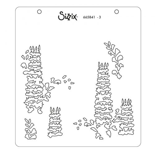 665841 -Sizzix • Layered Stencils Layered Wildflowers 4pcs
