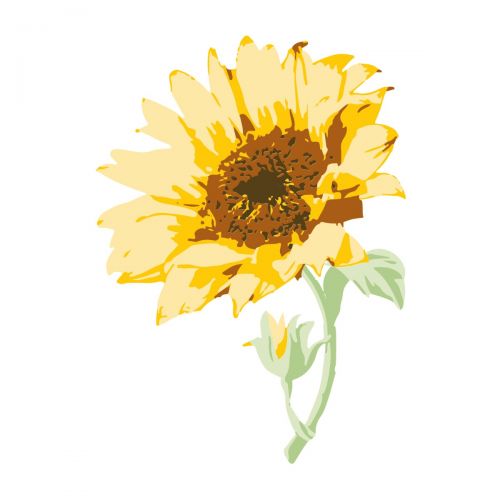 665975 Sizzix • Layered Clear Stamps Sunflower Stem
